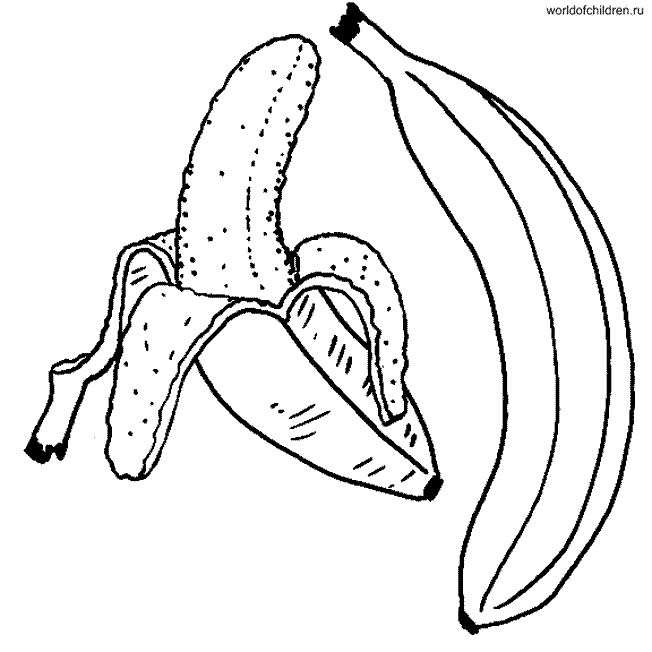 Раскраска банан