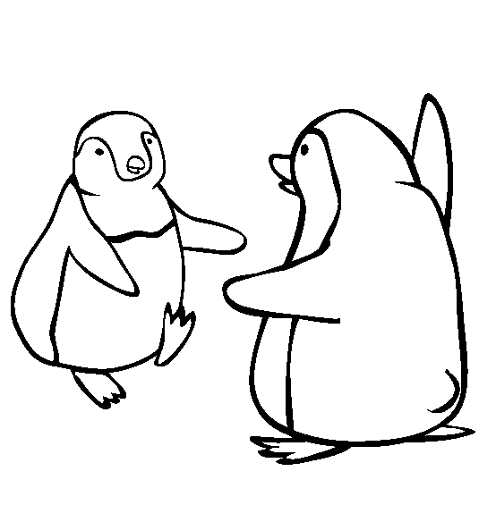 раскраска пингвинята