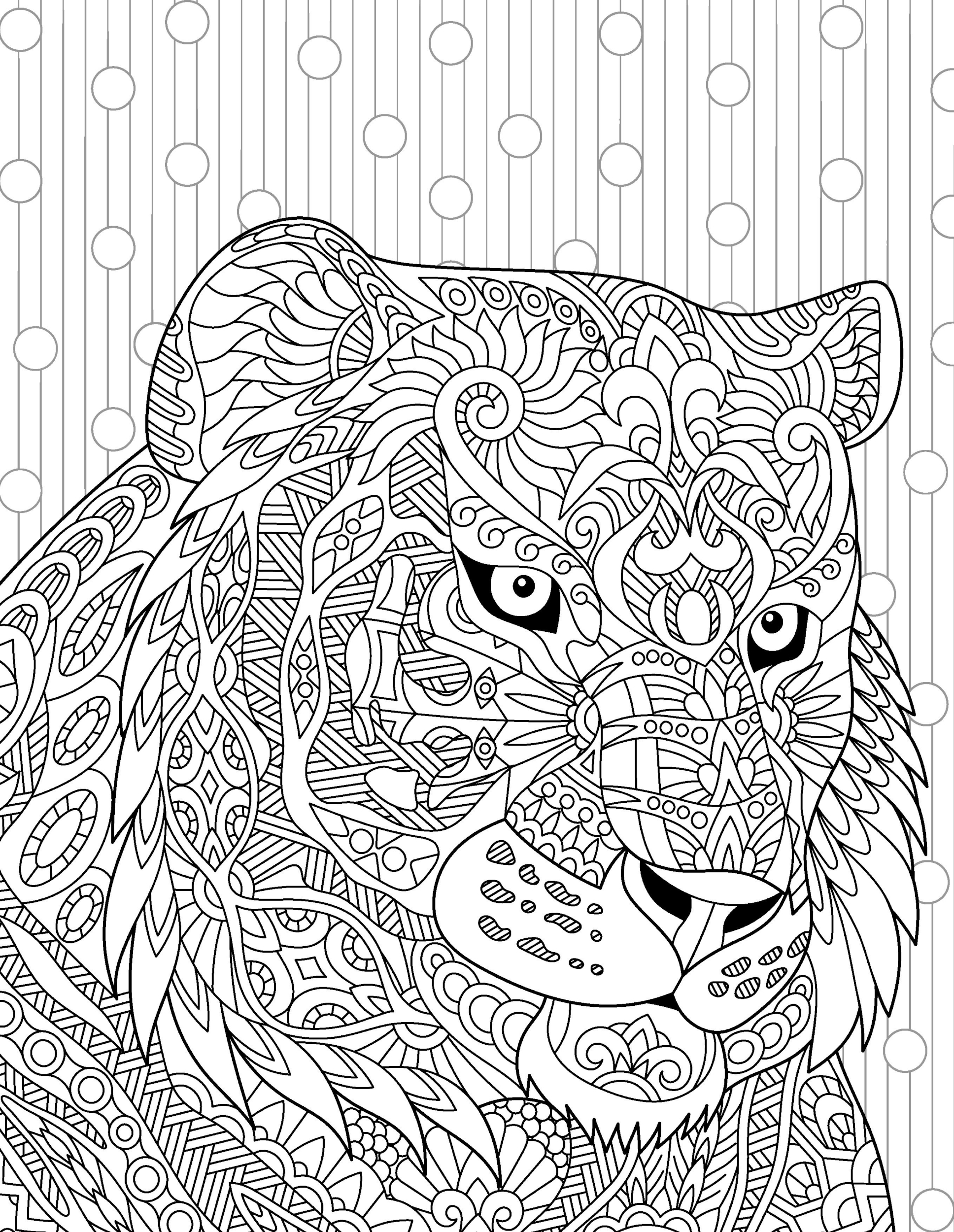 Раскраска Релакс голова тигра