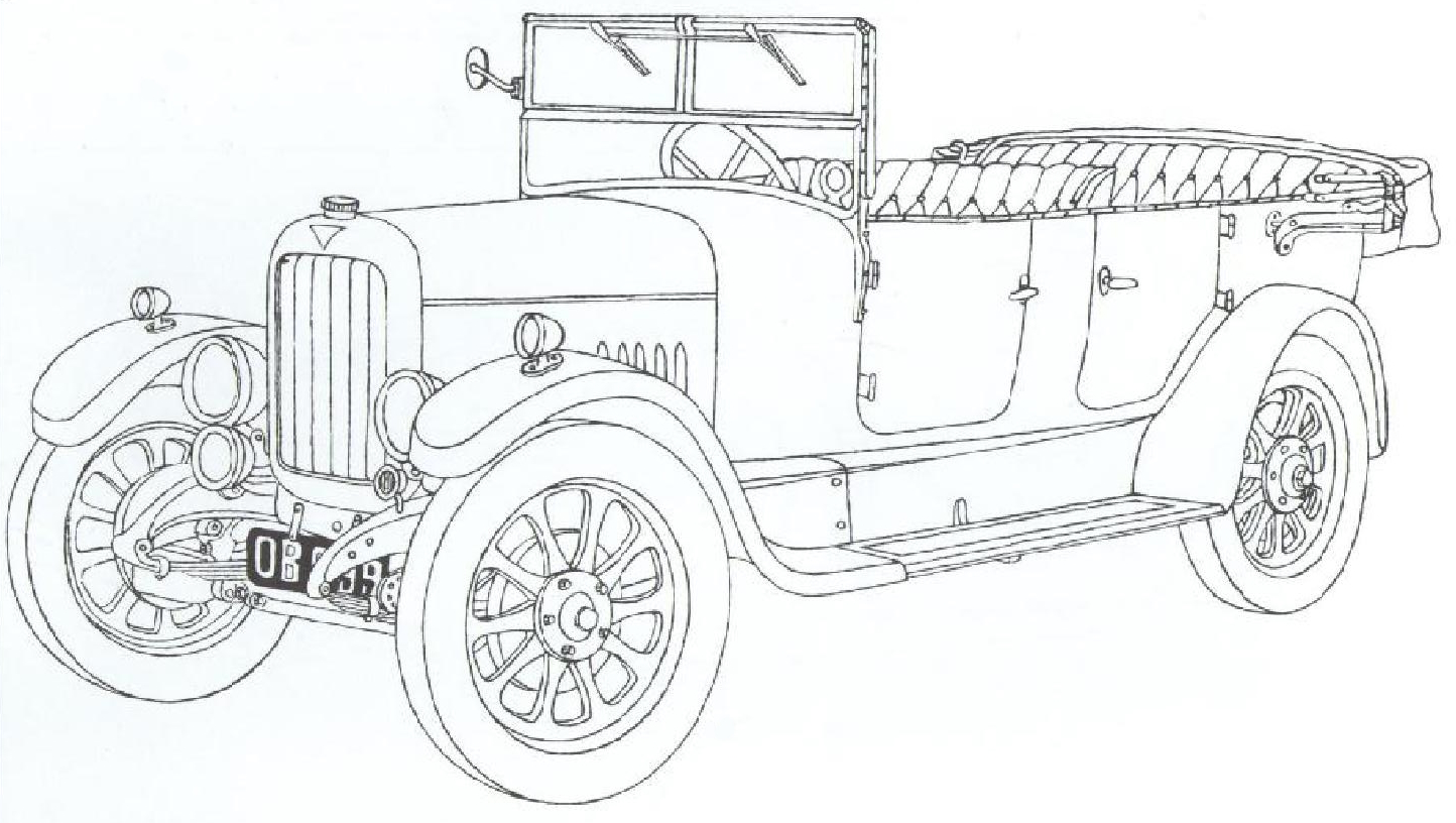 Раскраска ретро Автомобиль Алвис 12/50 1926