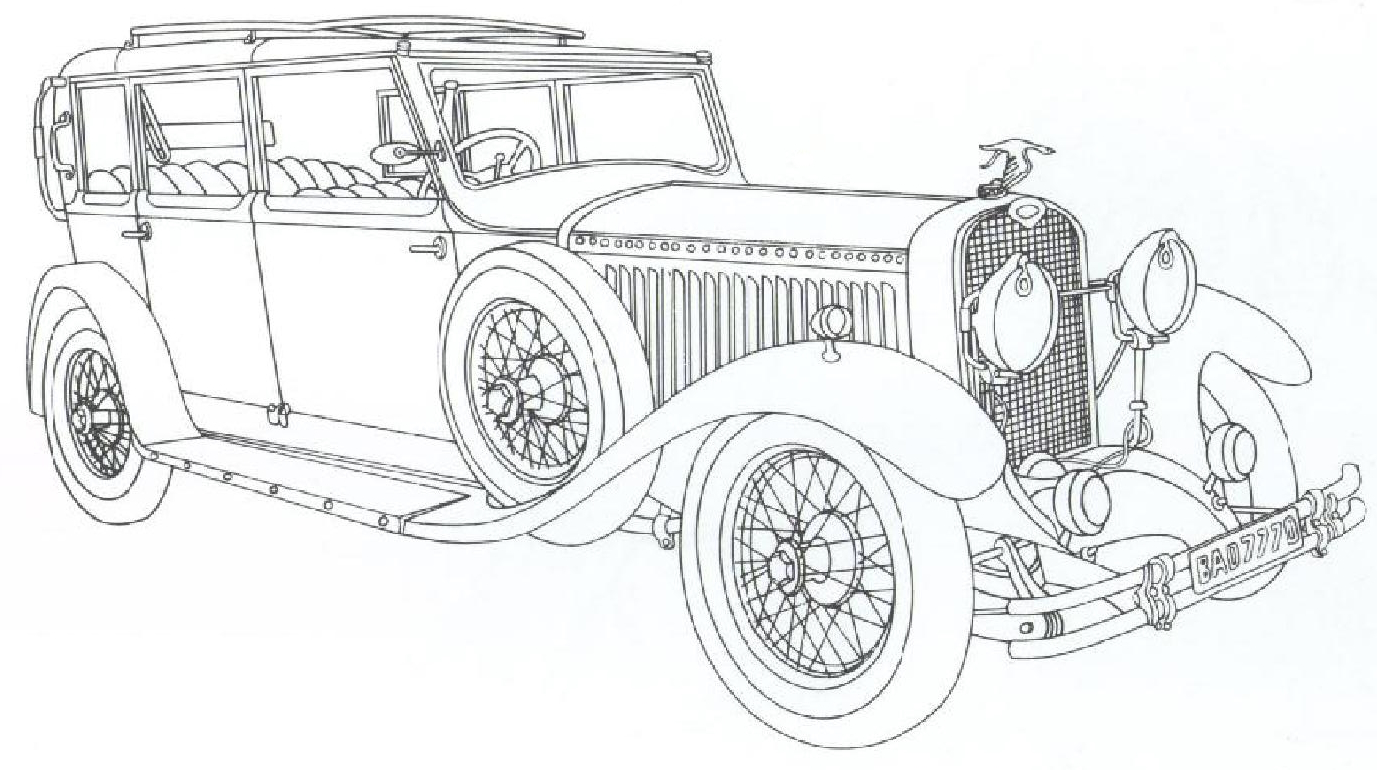 Раскраска Автомобиль 37.2 Испано-Сюиза 1928