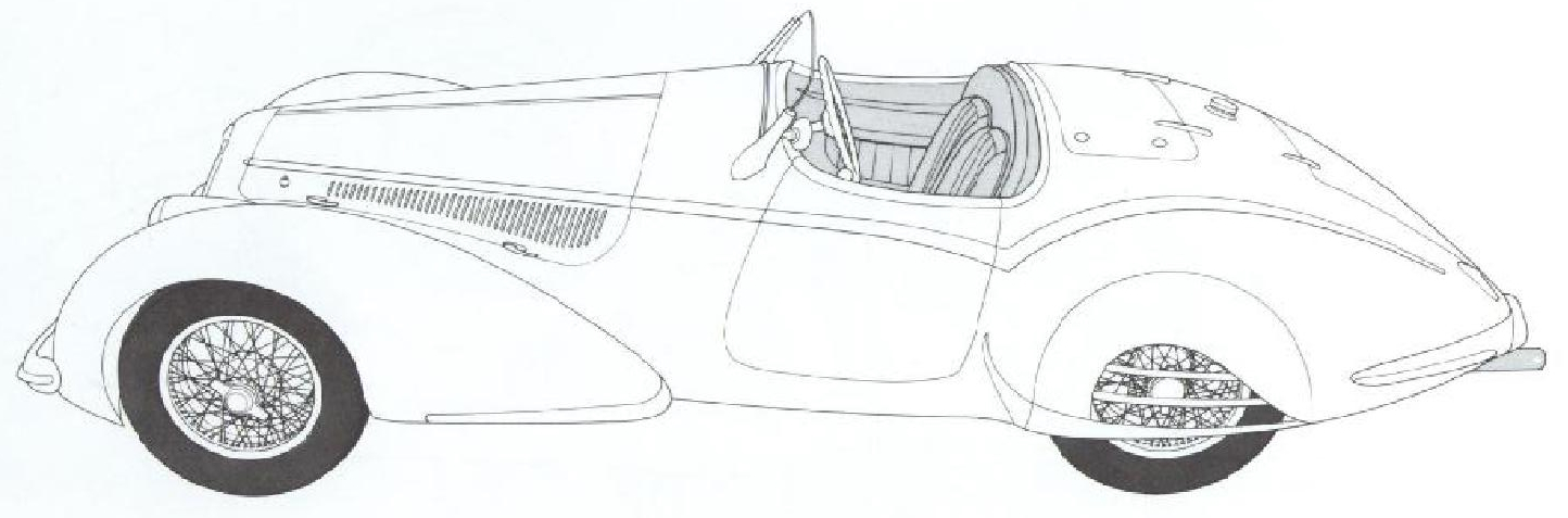 Раскраска ретро Автомобиль Альфа Ромео 8C 2900B 1938
