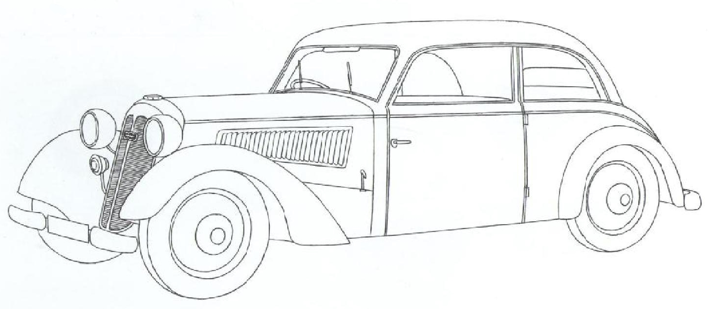 Раскраска Автомобиль Дэ-ка-вэ 1938