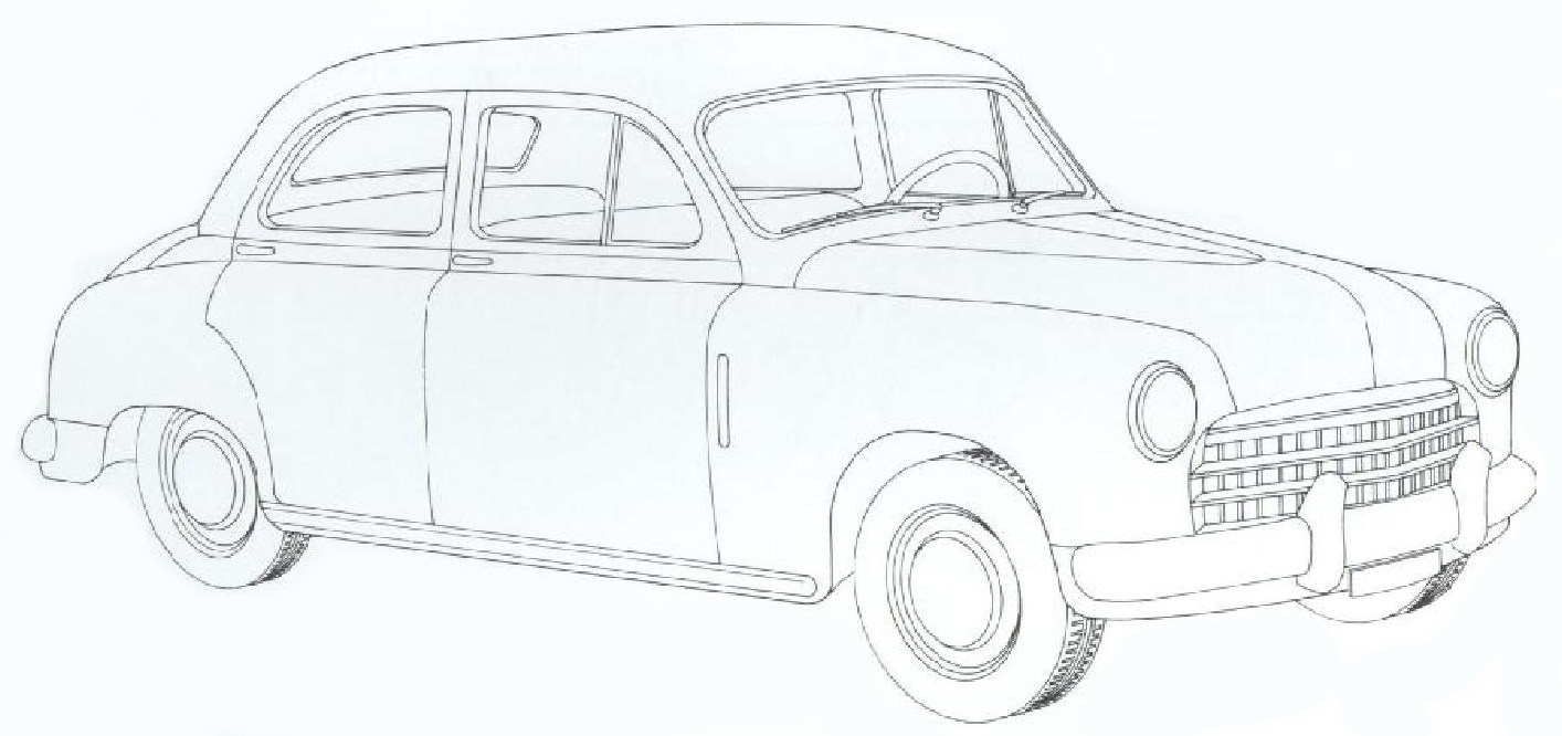 Раскраска ретро Автомобиль Фиат 1400 1960