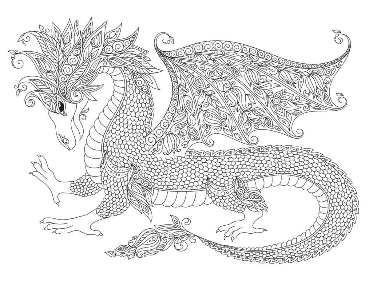 раскраска дракон