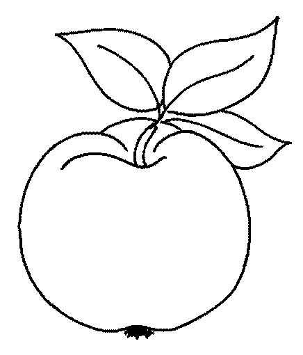 Раскраска яблоко для малышей