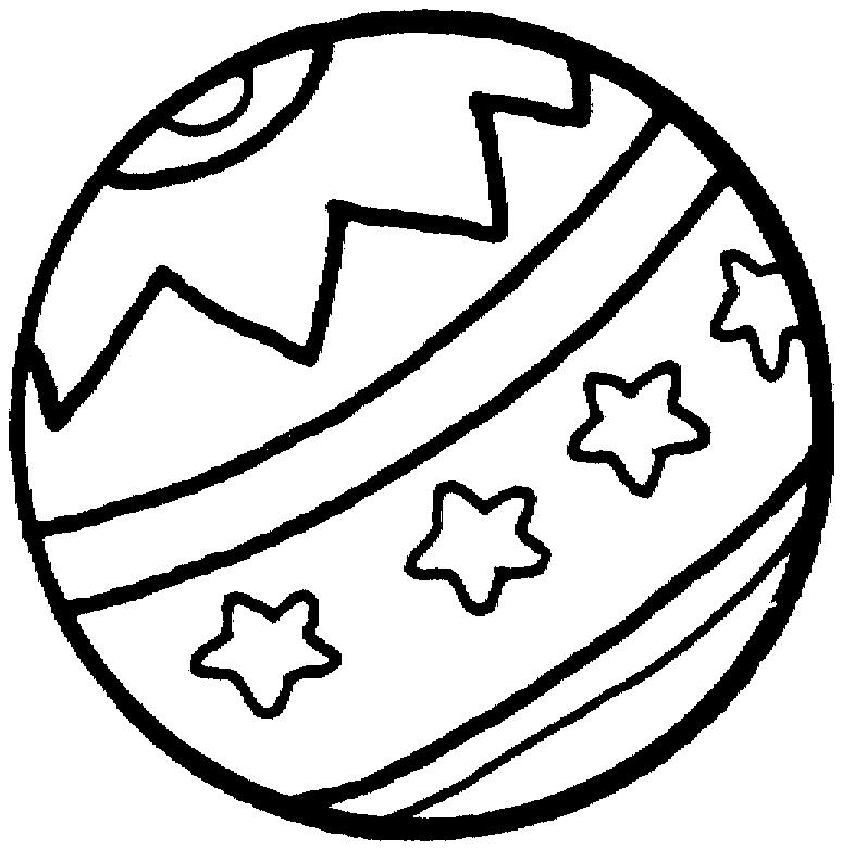 Раскраска мяч для малышей