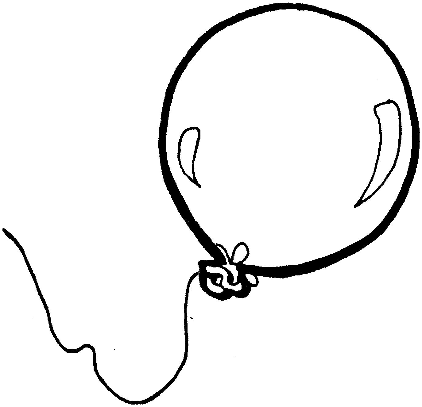 Раскраска воздушный шар для малышей