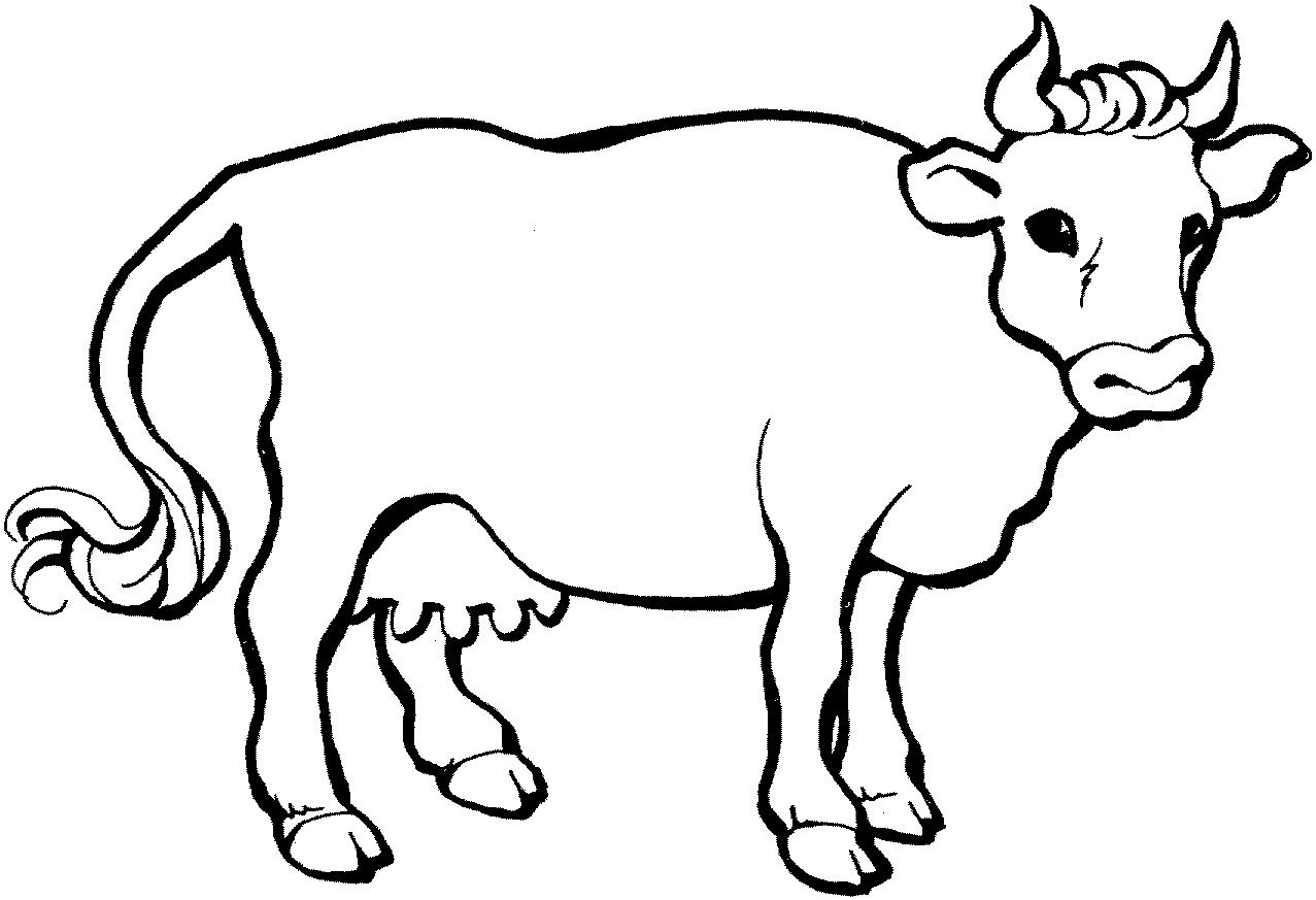 Раскраска корова для малышей