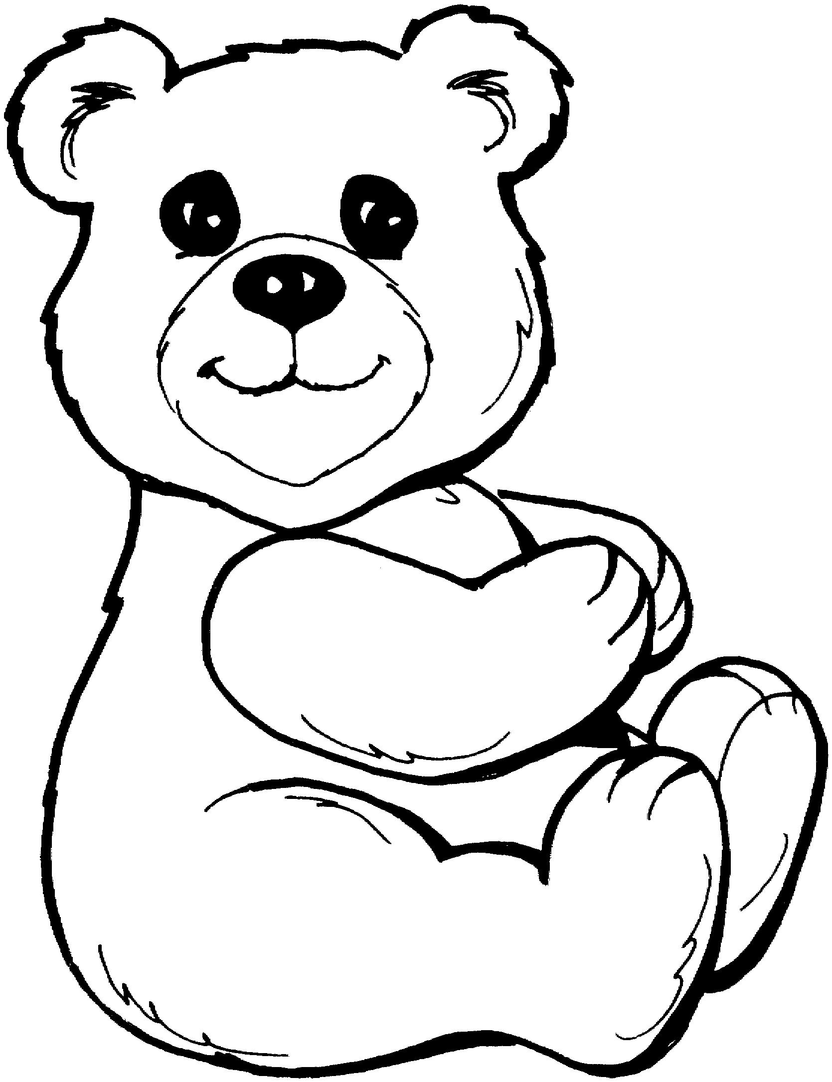 Раскраска медведь для малышей