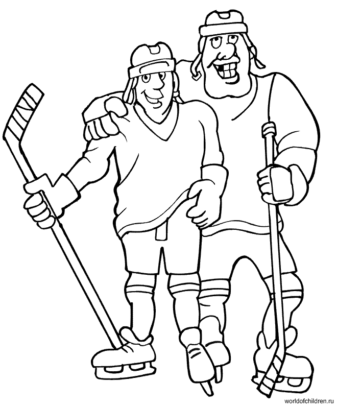 Раскраска хоккей