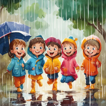 Игровое занятие для дошкольников 4-5 лет - дождик лей веселей