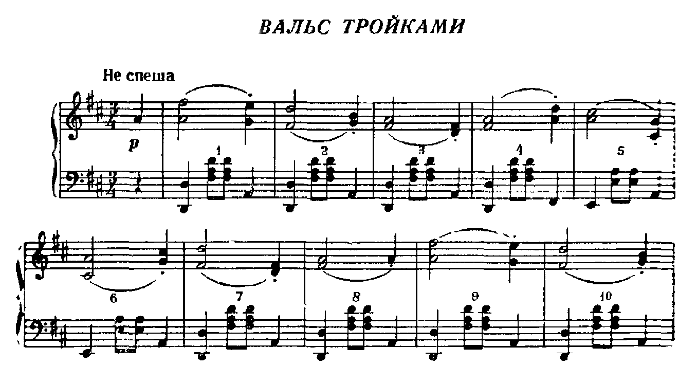 Вальс тройками. Австрийский вальс. Ноты