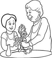 Раскраска на 8 марта, День матери, бабушке