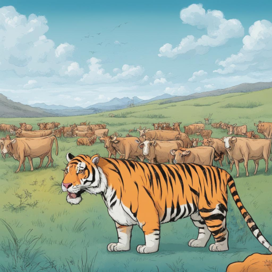 Коровы врозь - тигру радость бирманская сказка
