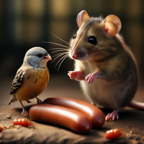 О мышке птичке и колбаске сказка братьев гримм
