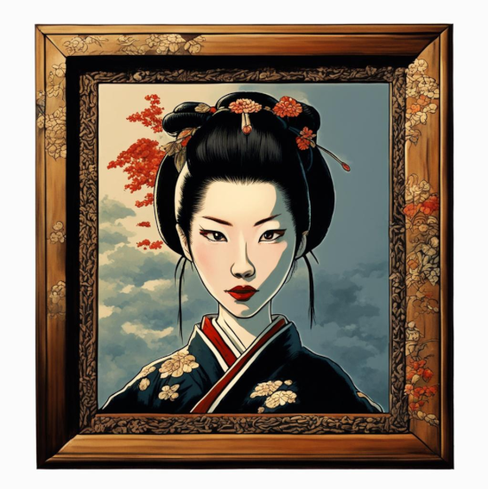 Красавица на портрете японская сказка