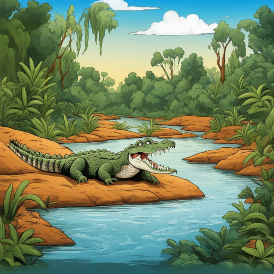 О мужчине, проглоченном крокодилом - сказка народа Австралии и Океании