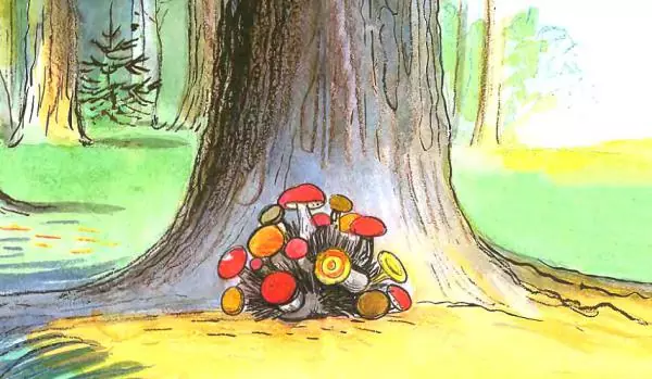 Живые грибы - сказка Владимира Григорьевича Сутеева