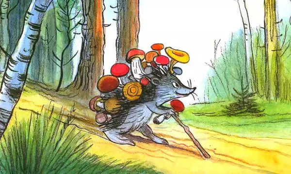 Живые грибы - сказка Владимира Григорьевича Сутеева
